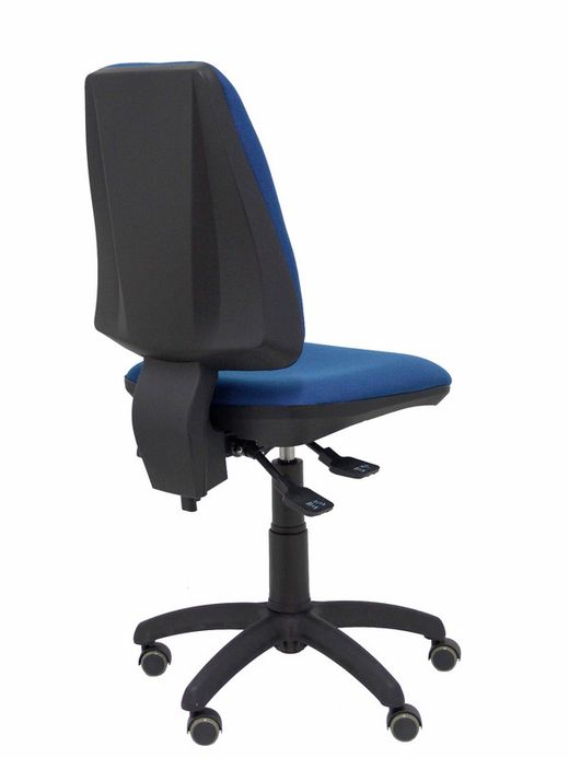 Modelo Elche S - Silla de oficina ergonómica con mecanismo sincro, regulable en altura y ruedas de parqué - Asiento y respaldo tapizados en tejido BALI color azul marino