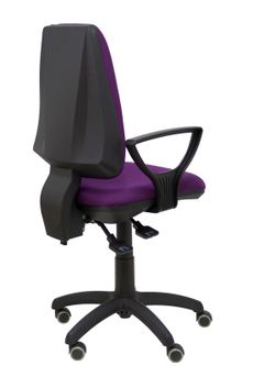 Modelo Elche S - Silla de oficina ergonómica con mecanismo sincro, regulable en altura y ruedas de parqué - Asiento y respaldo tapizados en tejido BALI color morado (BRAZOS FIJOS INCLUIDOS)