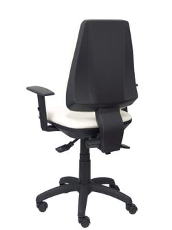 Modelo Elche S - Silla de oficina ergonómica con mecanismo sincro y regulable en altura - Asiento y respaldo tapizados en similpiel color blanco (BRAZOS REGULABLES INCLUIDOS)