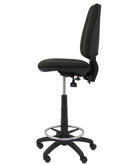 Modelo Elche taburete asincro - Taburete ergonómico con mecanismo asincro y regulable en altura - Asiento y respaldo tapizados en tejido BALI color negro.