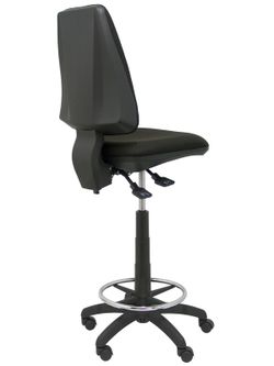 Modelo Elche taburete asincro - Taburete ergonómico con mecanismo asincro y regulable en altura - Asiento y respaldo tapizados en tejido BALI color negro.