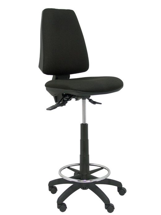 Modelo Elche taburete asincro - Taburete ergonómico con mecanismo asincro y regulable en altura - Asiento y respaldo tapizados en tejido BALI color negro.