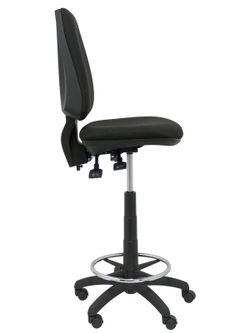 Modelo Elche taburete asincro - Taburete ergonómico con mecanismo asincro y regulable en altura - Asiento y respaldo tapizados en tejido BALI color negro.