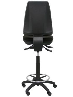 Modelo Elche taburete asincro - Taburete ergonómico con mecanismo asincro y regulable en altura - Asiento y respaldo tapizados en tejido BALI color negro.