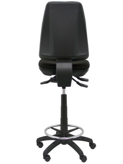 Modelo Elche taburete asincro - Taburete ergonómico con mecanismo asincro y regulable en altura - Asiento y respaldo tapizados en tejido BALI color negro.