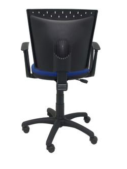 Modelo Ferez - Silla de oficina ergonómica, giratoria y regulable en altura - Asiento y respaldo tapizados en tejido BALI color azul