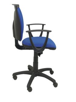 Modelo Ferez - Silla de oficina ergonómica, giratoria y regulable en altura - Asiento y respaldo tapizados en tejido BALI color azul