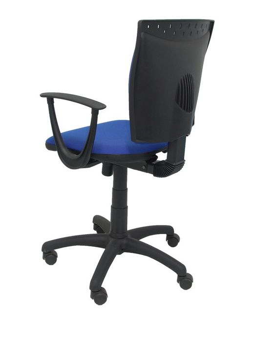 Modelo Ferez - Silla de oficina ergonómica, giratoria y regulable en altura - Asiento y respaldo tapizados en tejido BALI color azul