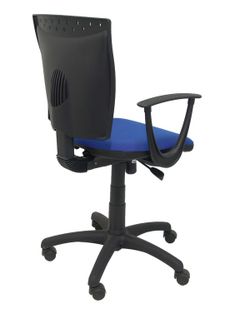 Modelo Ferez - Silla de oficina ergonómica, giratoria y regulable en altura - Asiento y respaldo tapizados en tejido BALI color azul