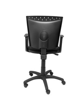 Modelo Ferez - Silla de oficina ergonómica, giratoria y regulable en altura - Asiento y respaldo tapizados en tejido BALI color negro