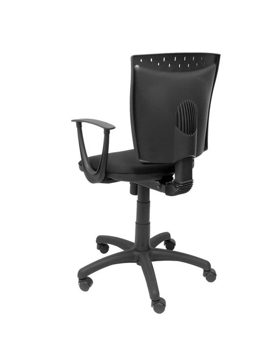 Modelo Ferez - Silla de oficina ergonómica, giratoria y regulable en altura - Asiento y respaldo tapizados en tejido BALI color negro