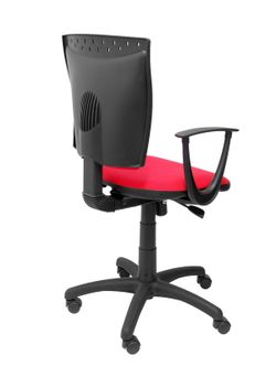 Modelo Ferez - Silla de oficina ergonómica, giratoria y regulable en altura - Asiento y respaldo tapizados en tejido BALI color rojo