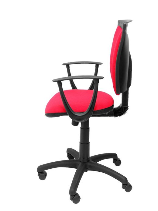 Modelo Ferez - Silla de oficina ergonómica, giratoria y regulable en altura - Asiento y respaldo tapizados en tejido BALI color rojo