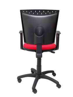 Modelo Ferez - Silla de oficina ergonómica, giratoria y regulable en altura - Asiento y respaldo tapizados en tejido BALI color rojo