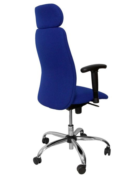 Modelo Fuente - Sillón de dirección con mecanismo sincro y brazos regulables - Asiento y respaldo tapizados en tejido BALI color azul