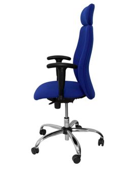 Modelo Fuente - Sillón de dirección con mecanismo sincro y brazos regulables - Asiento y respaldo tapizados en tejido BALI color azul