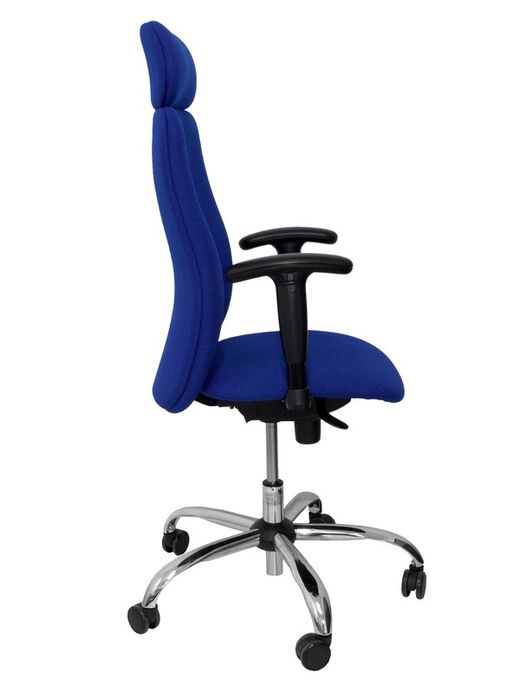 Modelo Fuente - Sillón de dirección con mecanismo sincro y brazos regulables - Asiento y respaldo tapizados en tejido BALI color azul