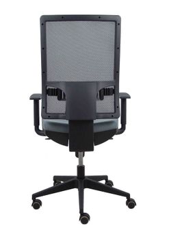 Modelo Horna - Silla de oficina ergonómica con mecanismo sincro y regulable en altura - Respaldo alto de malla transpirable  y asiento tapizado en tejido BALI color gris medio.
