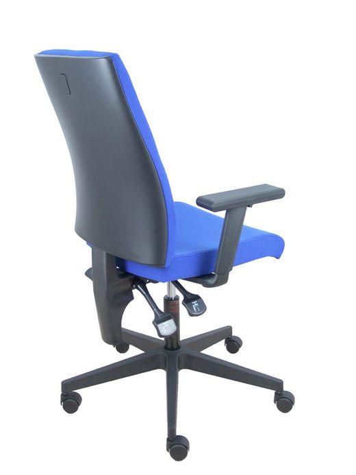 Modelo I-Line - Silla de oficina ergonómica, giratorio y regulable en altura - Asiento y respaldo tapizados en tejido ARAN color azul
