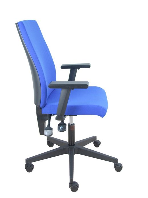 Modelo I-Line - Silla de oficina ergonómica, giratorio y regulable en altura - Asiento y respaldo tapizados en tejido ARAN color azul