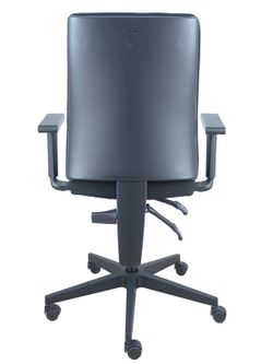 Modelo I-Line - Silla de oficina ergonómica, giratorio y regulable en altura - Asiento y respaldo tapizados en tejido ARAN color negro