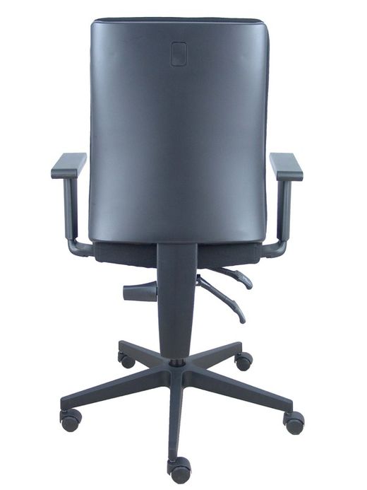 Modelo I-Line - Silla de oficina ergonómica, giratorio y regulable en altura - Asiento y respaldo tapizados en tejido ARAN color negro