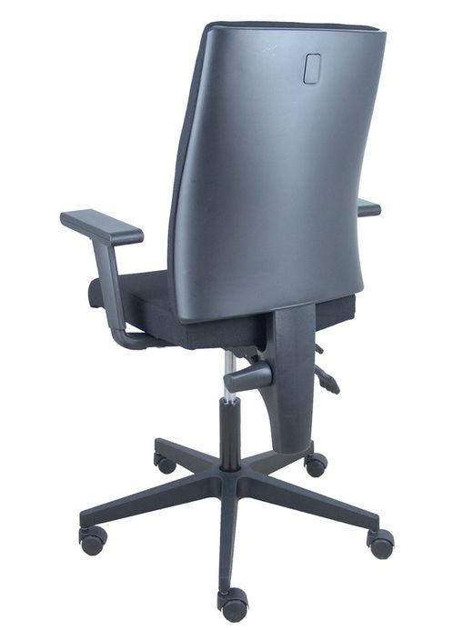 Modelo I-Line - Silla de oficina ergonómica, giratorio y regulable en altura - Asiento y respaldo tapizados en tejido ARAN color negro