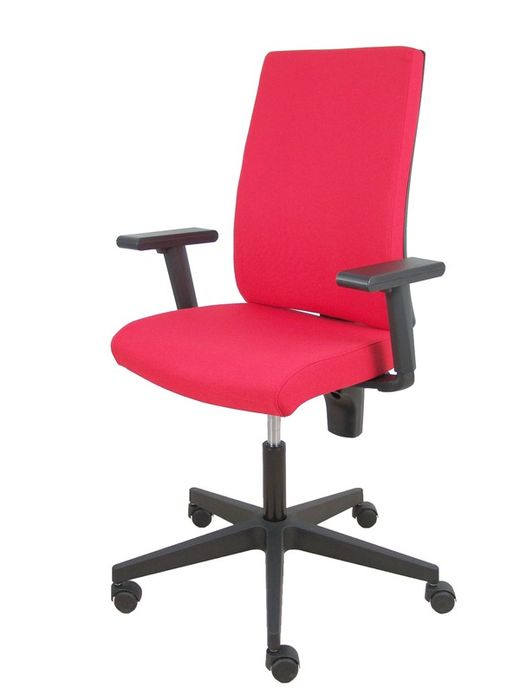 Modelo I-Line - Silla de oficina ergonómica, giratorio y regulable en altura - Asiento y respaldo tapizados en tejido ARAN color rojo