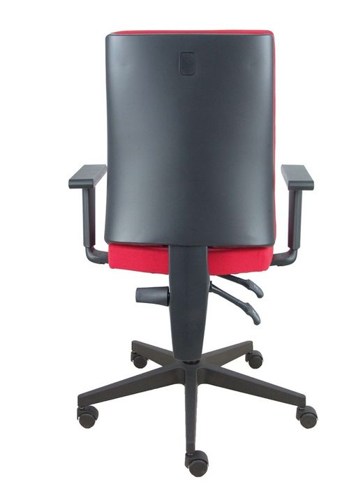 Modelo I-Line - Silla de oficina ergonómica, giratorio y regulable en altura - Asiento y respaldo tapizados en tejido ARAN color rojo