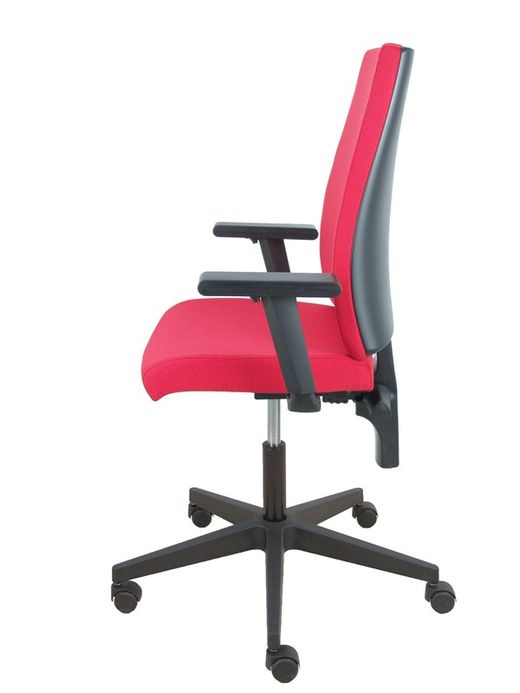 Modelo I-Line - Silla de oficina ergonómica, giratorio y regulable en altura - Asiento y respaldo tapizados en tejido ARAN color rojo