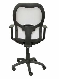 Modelo Jorquera - Silla de oficina ergonómica con mecanismo sincro, brazos regulables y ajustable en altura - Respaldo de malla transpirable en color gris y asiento tapizados en tejido BALI color gris