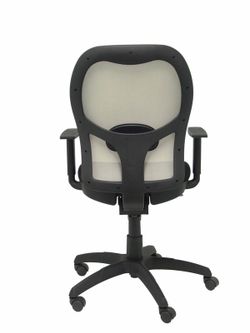 Modelo Jorquera - Silla de oficina ergonómica con mecanismo sincro, brazos regulables y ajustable en altura - Respaldo de malla transpirable en color gris y asiento tapizados en tejido BALI color negro
