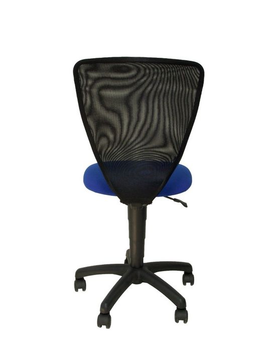 Modelo Jucar - Silla juvenil ergonómica con mecanismo de contacto lama y regulable en altura - Asiento y respaldo tapizados en tejido ARAN color azul