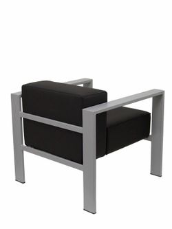 Modelo Lazaro - Sofa de Modulo/espera de una plaza - Tapizado en similpiel color negro