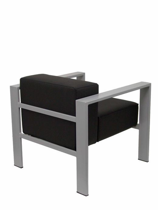 Modelo Lazaro - Sofa de Modulo/espera de una plaza - Tapizado en similpiel color negro