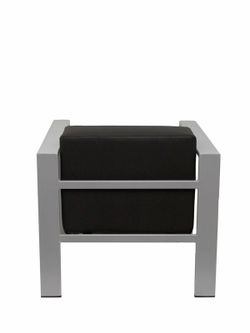 Modelo Lazaro - Sofa de Modulo/espera de una plaza - Tapizado en similpiel color negro