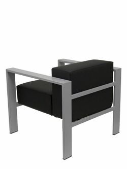 Modelo Lazaro - Sofa de Modulo/espera de una plaza - Tapizado en similpiel color negro