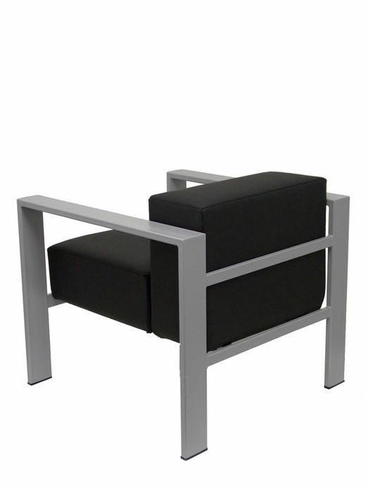 Modelo Lazaro - Sofa de Modulo/espera de una plaza - Tapizado en similpiel color negro
