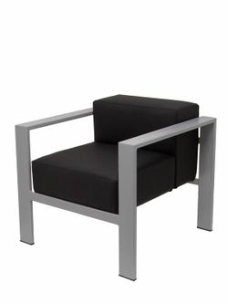 Modelo Lazaro - Sofa de Modulo/espera de una plaza - Tapizado en similpiel color negro