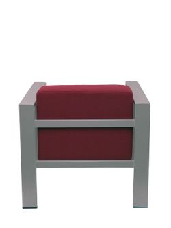 Modelo Lazaro - Sofa de Modulo/espera de una plaza - Tapizado en tejido BALI color granate con estructura pintada en epoxi RAL 9006.