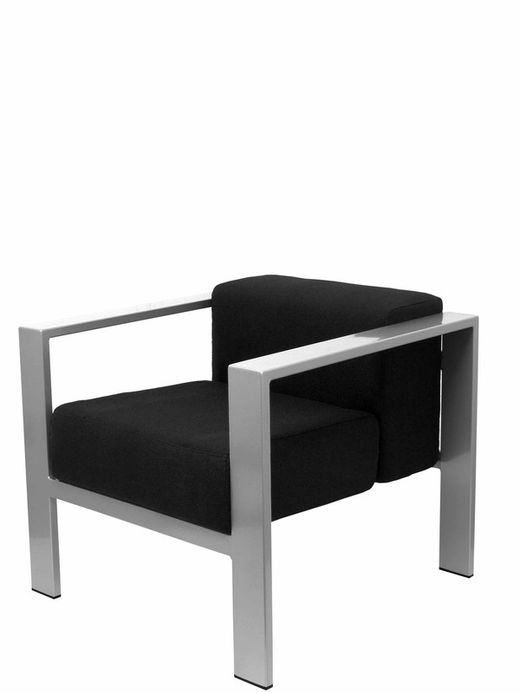 Modelo Lazaro - Sofa de Modulo/espera de una plaza - Tapizado en tejido BALI color negro <br><b>BAJO PEDIDO Consultar Stock</b></br> <br>