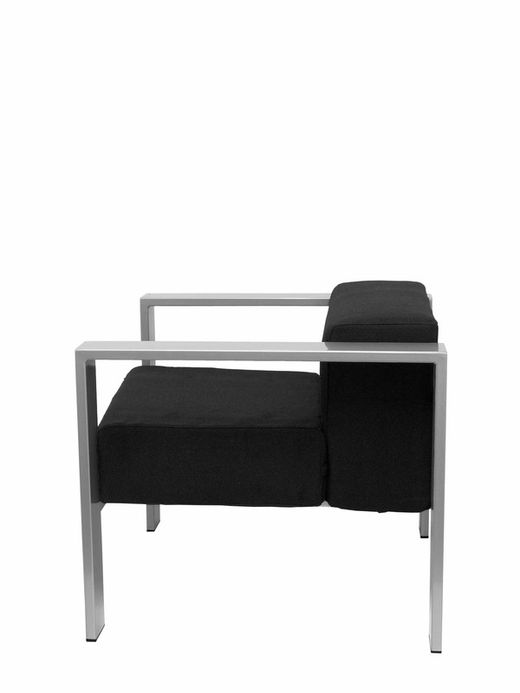 Modelo Lazaro - Sofa de Modulo/espera de una plaza - Tapizado en tejido BALI color negro <br><b>BAJO PEDIDO Consultar Stock</b></br> <br>
