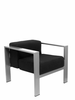 Modelo Lazaro - Sofa de Modulo/espera de una plaza - Tapizado en tejido BALI color negro <br><b>BAJO PEDIDO Consultar Stock</b></br> <br>