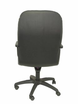Modelo Letur - Sillón de dirección ergonómico con mecanismo basculante y regulable en altura - Asiento y respaldo tapizados en piel color negro