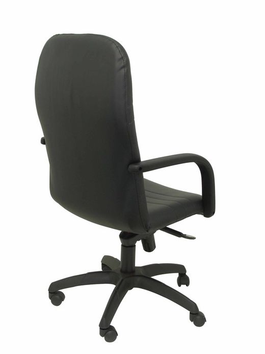 Modelo Letur - Sillón de dirección ergonómico con mecanismo basculante y regulable en altura - Asiento y respaldo tapizados en piel color negro