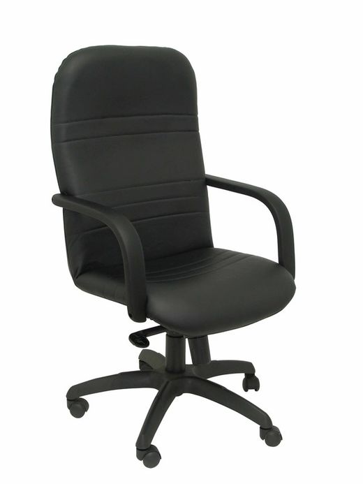 Modelo Letur - Sillón de dirección ergonómico con mecanismo basculante y regulable en altura - Asiento y respaldo tapizados en similpiel color negro.