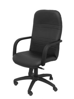 Modelo Letur - Sillón de dirección ergonómico con mecanismo basculante y regulable en altura - Asiento y respaldo tapizados en similpiel color negro.
