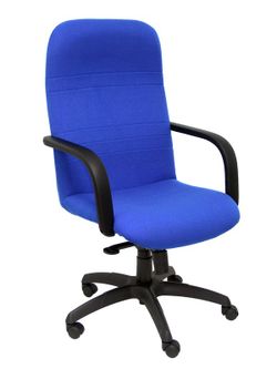Modelo Letur - Sillón de dirección ergonómico con mecanismo basculante y regulable en altura - Asiento y respaldo tapizados en tejido BALI color azul