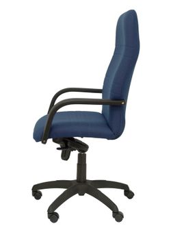 Modelo Letur - Sillón de dirección ergonómico con mecanismo basculante y regulable en altura - Asiento y respaldo tapizados en tejido BALI color azul marino