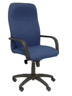 Modelo Letur - Sillón de dirección ergonómico con mecanismo basculante y regulable en altura - Asiento y respaldo tapizados en tejido BALI color azul marino